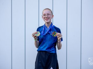 Adéla Bártová - Stolní tenis - dvouhra (1. místo), čtyřhra (1. místo)