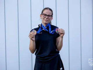 Simona Holubová (JMK) - stolní tenis - dvouhra - st. žákyně (3. místo)