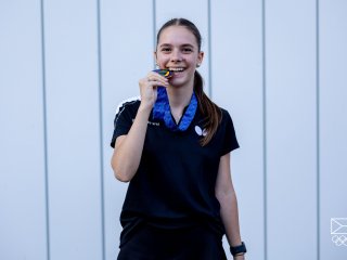 Eliška Novotná (JMK) - stolní tenis - čtyřhra - st. žákyně (3.místo)