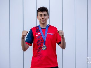 Lukáš Elicer (SCK) - stolní tenis - smíšená čtyřhra - st. žactvo (2.místo)