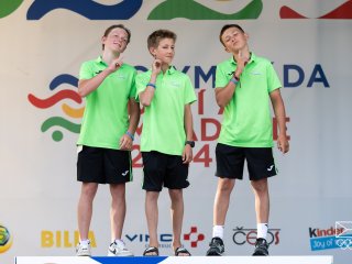 Josef Valenta, Dominik Botek, Albert Basaraba (OLK) - Kanoistika - Kanoistika družstva slalom - žáci C1 (1.místo)