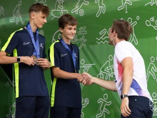 Matýáš Puffr, František Vrchotický (JČK) - Badminton - čtyřhra chlapců (3.místo)