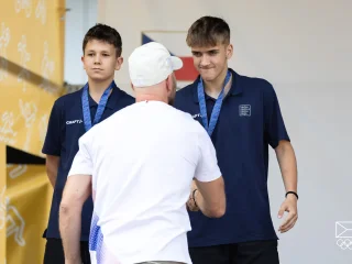 Lebeda Lukáš, Durdis Matěj (PHA) - Stolní tenis - družstva st. žáci (2.místo)